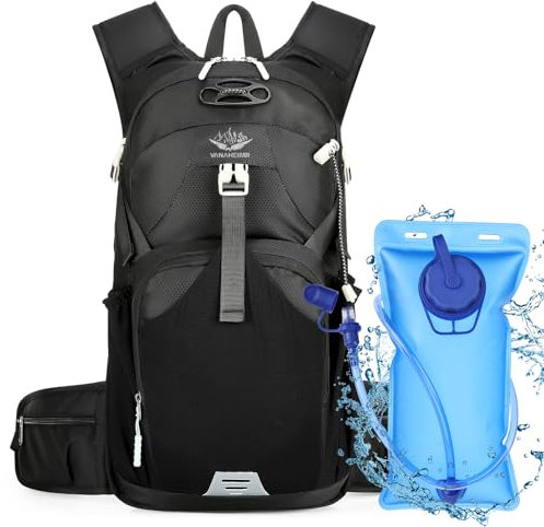 Trinkrucksack für Damen und Herren, Luckits Trinkrucksack mit 2 Liter Trinkblase Leichter Wanderrucksack Wasserweste Reiten Rucksack Reiten Rucksack Radfahren Outdoor Marathon Laufen Camping
