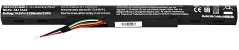 KHlove AL15A32 4ICR17/65 Laptop Akku für Acer Aspire ES1-420 ES1-421 E5-452 E5-452G E5-473G E5-473T E5-474G E5-491G E5-552G E5-572G E5-574G E5-773G F5-521 F5-571G F5-571T F5-572G Extensa 2511 2520