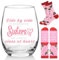 Sister Gifts Stemless Wine Glass, Best Sister Birthday Friendship Gifts Women-Side by Side or Miles Apart Sisters are Always Close at Heart, Personalised Gifts for Her Birthday Christmas Ideas 17oz