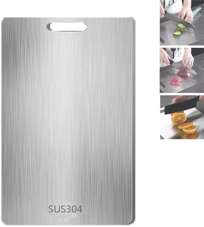 Titan Schneidebrett, Yamato-Schneidebrett, Titanware Cutting Board, 2024 Aus Reinem Titan für Die KüChe, für Fleisch, GemüSe, Obst Schneiden (46x30 cm)