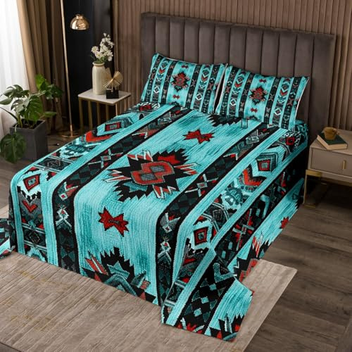 Loussiesd Schwarz Südwesten Tagesdecke 220x240cm Geometrisch Wohndecke Dekor Tribal Exotic Style Native American Indian Design Bettüberwurf Streifen Linie Wohndecke