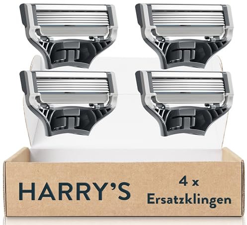 Harry’s Rasierklingen für Männer – 4 Ersatzklingen mit Präzisionstrimmer, 5 Anti-Reibungsklingen, Ersatzklingen Rasierer, Rasierklingen für Herren, Nassrasierer Klingen, Rasier Klingen Männer