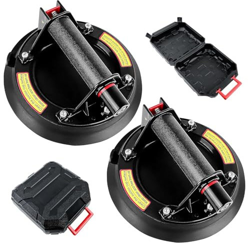 2 Pack Ventosa Para Azulejos, Capacidad de Carga de 220 kg, Profesional Ventosas Para Cristal para Transportar y Elevar Vidrio, Azulejos, Mármo