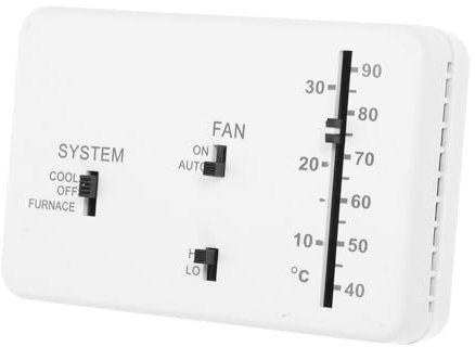 IWOWHERO RV Heizung Thermostat Analog Kühlung Controller Weiß Benutzerfreundliches Design für Robuste Leistung Komfort