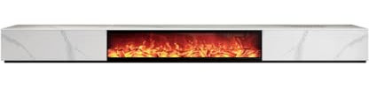 MIROOOO Water Vapor Fireplace Italian Rock Slab TV Cabinet Fireplace Simple Living Room Flame Electronic Fireplace Floor Cabinet Electronic Fireplace(200cm)