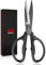 SHAN ZU Kitchen Scissors Heavy Duty, 8.4 Japanese Poultry Shears of 5Cr15MoV Stainless Steel, All Purpose Detachable Titanium Plated Scissors for Meat/Herb, Dishwasher Safe, Gift Box Included (Black)