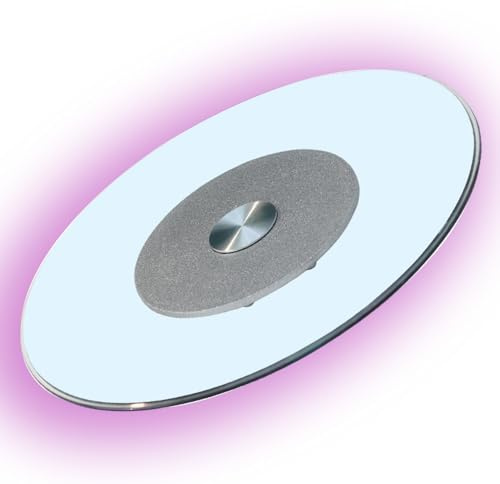 ZGYOZMNG Plateau tournant en Verre trempé Transparent, Plateau tournant Rond de 60 à 120 cm (85 cm/33 po)