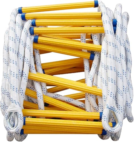 Strickleiter, Feuerfeste Rettungsleiter, Feuerlöschleiter Für Den Notfall, Rettungsstrickleiter Mit Karabinern, 25m/82FT