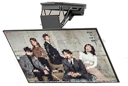 JYBNBBE Ceiling TV Mount - Motorized TV Mount for 50-90 Inch TVs - 85° Flip Down Electric Ceiling TV Mount, Telescopic Electric TV Riser With Auto Lift, Load Capacity 40kg/88Lbs
