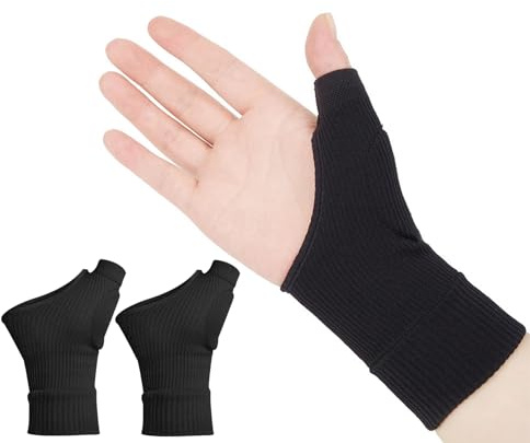 2 guanti a compressione per artrite, fascia elastica per pollice, bendaggio stabilizzante per il polso, polsino e articolazioni