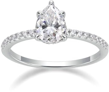 Skcess Platin 950 Herren Ring, Partner Ringe 6X8mm Moissanit Def 1ct Moissanit Größe 62 (19.7)