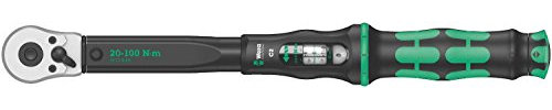 Wera 05075621001 Click-Torque C 2 Drehmomentschlüssel mit Umschaltknarre Schwarz, Grün 1/2, 20-100 Nm