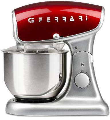 G3 Ferrari G20075 Pastaio Deluxe - Amasadora profesional 5,2 litros, 1200 W, rojo/plateado