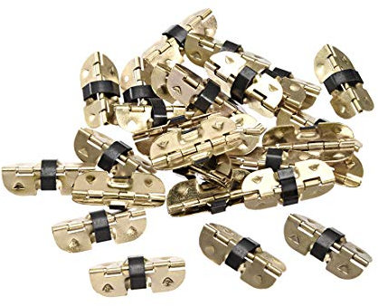 uxcell - Bisagras de resorte para gafas, caja de madera