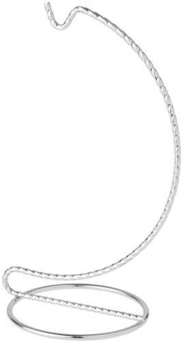 Bard's Twisted Silver-Toned Ornament Stand, 6 H x 2.625 W x 2.625 D
