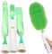 Ajustable Pluma Plumero eléctrico Aspirador con Pilas de botón táctil,Verde