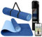 LA MENTE ES MARAVILLOSA - Gymnastikmatte, Rutschfest Yogamatte inkl. Tragegurt + Tasche + Übungs-E-Book, Gepolstert, Hautfreundliches TPE für Fitness/Pilates/Workout 183x61 cm (Blumen, Blau)