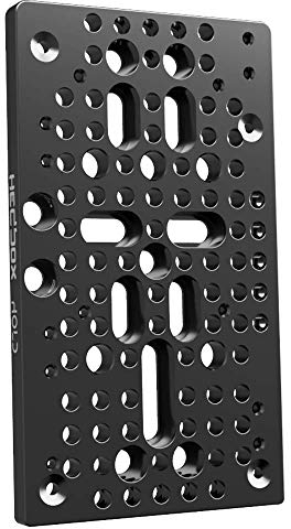 HEDBOX HOLD II - Multi-type hole universal mounting Cheese Plate, 120 various threads 3/8-16, 1/4-20, M3, Fly Holes for DSLR Rail system
