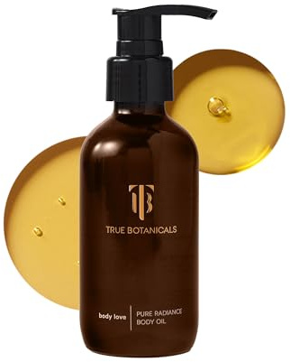 True Botanicals Pure Radiance Body Oil | Anti-Aging Body Oil for All Skin Types | Moisturize & Restore Skin Health | Dermatologist Tested, All Natural, Vegan, Clinically Proven | 3.9 fl oz | 114 ml