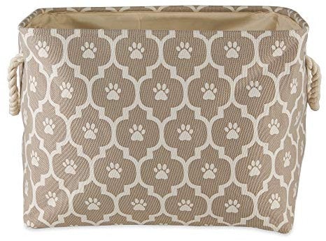 Bone Dry Lattice Paw Print, Polyester, Stone, Large Rectangle