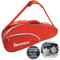Tannius 3-5 Schläger Tennistasche mit Schuh- & Handyfach und Schutzpolster, super geräumige und leichte Schlägertasche für Tennis, Badminton (Rot)