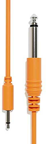 ExcelValley - 1-Pack - Mono Patchkabel - TS 3,5mm 1/8 zu 6,35mm 1/4 [Orange | 60 cm - 23,62]