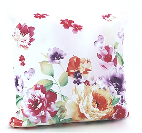 heimtexland ® Outdoorkissen Gefüllt 45x45 Lotus Effekt Garten Lounge Deko Kissen Outdoor Typ741 Sommerblumen