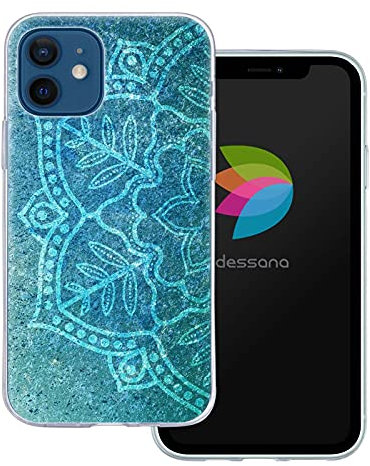 dessana Yoga transparente Schutzhülle Handy Case Cover Tasche passend für Apple iPhone 12 Mini Yoga Mandala
