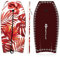 RELAX4LIFE Schwimmbrett tragbar, Schwimmboard mit Halteleine, Rutschfestes Surfbrett für Kinder & Erwachsene, Surfboard bis 55 kg belastbar, Bodyboard Shortboard, XPE HDPE (Rot, 93 x 47 x 5,5 cm)