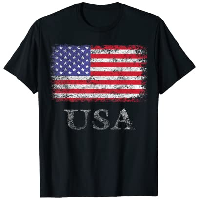 Camiseta de la bandera americana: patriótico de los E.E.U.U. para los hombres, mujeres y niños Camiseta