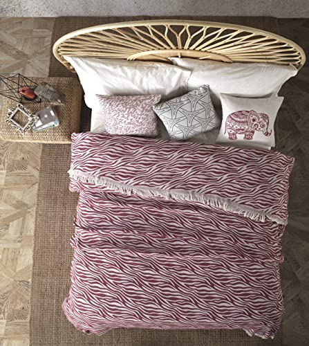 BOHORIA® Premium Tagesdecke Ubud - Bettüberwurf Wohndecke Wendedecke Kuscheldecke Sofadecke mit Muster (Mahogany Leo, 150 x 200 cm)