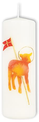FRITZ COX Osterkerze Osterlamm | christliche Osterkerze | Kerze mit Lamm Motiv | RAL Kerze | made in Germany | Osterkerze für Zuhause und in der Kirche | Wachskerze | 15x5cm