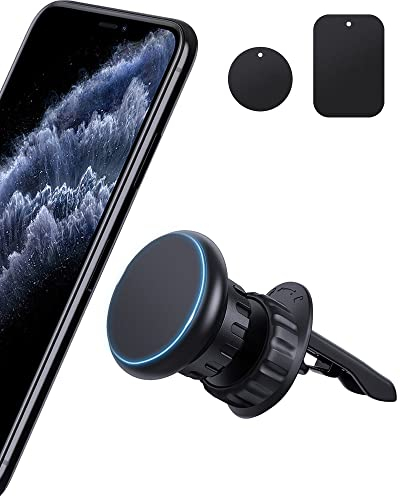 m MU Support Telephone Voiture, Aimant Telephone Voiture Rotation à 360 Degrés, Support Telephone Voiture Magnetique, Porte Telephone Voiture pour iPhone Samsung Xiaomi et Autres Smartphones