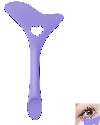 Eyeliner Schablonen, Silikon-Eyeliner-Hilfe, Wiederverwendbare Silikon-Mascara-Zeichenhilfe, Eyeliner Hilfe, Augenbrauenstift Schablone, Lazy Quick Eye Makeup Tool(Lila)