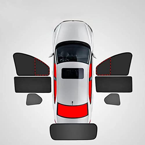 QITEX Coche Parasoles para Volkswagen Golf 7 2013-2019, Ventana Lateral Trasera Protección UV Protección Privacidad Plegable Decorar,M-7pcs