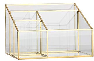 Cosmetic Organisers Glass Cosmetic Storage Box, Nail Tool Eyeliner Makeup Brush Jewelry Dressing Table Living Room Desktop Debris Storage Box