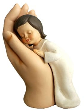 Garneck Ornamente zum Basteln Figuren Wohnkultur Haushalt Harz Kind Figur Handfläche Statue Baby auf Statuen Harz Handwerk Verzierung Baby Schreibtisch