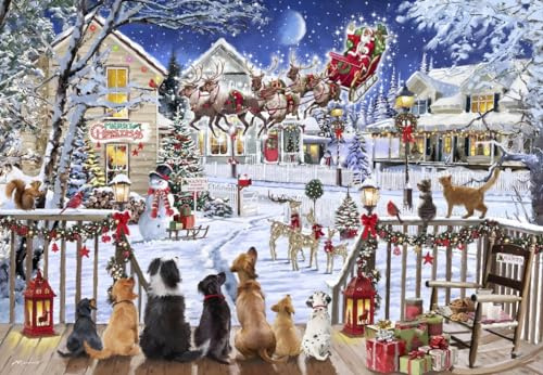 Puzzle 1000 Teile - Pets on Porch