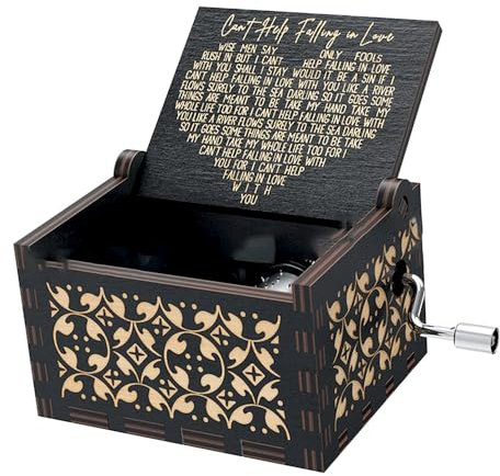 Valentinstagsgeschenke für Sie, Liebhaber, Freund, Freundin, Ehemann, Ehefrau, Paarideen, romantische Spieluhr aus Holz, antikes Graviertes Holzspieluhr-Etui