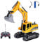 OpenRC – RC Tracteur Pelleteuse Télécommandé – Tractopelle Enfant Radiocommandé Electrique – Camion Mini Pelle hydraulique – Grue Engins de Chantier Jouet Construction - Effet Lumière
