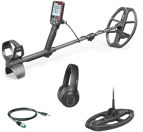 Nokta Triple Score PRO Pack Metalldetektor für Erwachsene, vollständig wasserdicht, wiederaufladbar, Multi-Frequenz, einfach zu bedienende Detektoren für die Schatzsuche