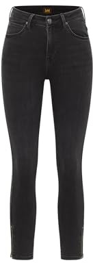 Lee Damen Jeans Scarlett High Zip, High Waist Skinny Cropped Fit, Skinny Bein