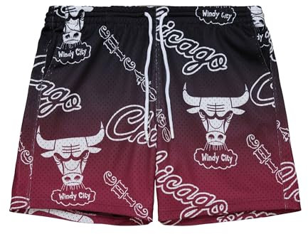 Mitchell & Ness NBA Destination Leisure Camp Shorts Chicago Bulls (DE/NL/SE/PL, Alphanumerisch, L, Regular, Regular, Rot)