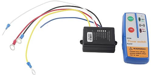 Klanata Kabelloses Kippanhänger-Fernbedienungsset, 12-V-Seilwinden-Fernbedienungssystem mit Sender und Empfänger, universeller Ersatz für LKWs, Geländefahrzeuge und SUVs