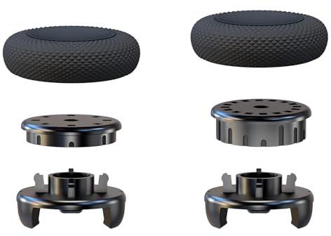 EXknight Höhenverstellbare Control Freaks für PS4 und PS5 Controller Sticks, 1 Mid Rise (2 Höhen: 7–8 mm), 1 High Rise (4 Höhen: 9–10–11–12mm)