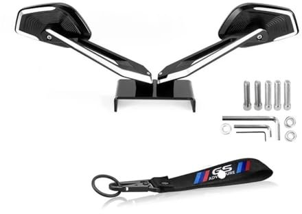 TYUHNLSBN Motorrad Rückspiegel Aluminium Seite Rückspiegel Für B&M&W R1250GS LC R1200GS F900R G310GS S1000R R1250RS F900XR C400X/GT 2024 Motorrad Zubehör