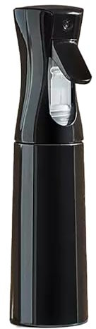 MYSUNBAR Spray Bottle Black | 300 ml | Spray Bottle Can Be Used Upside Down | Fine Mist | Fine Atomiser Ideal as Hairdressing Bottle