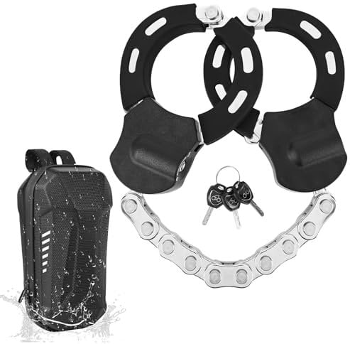 Pfloge® Candado Patinete Electrico, Candado de Bicicleta, Antirrobo Patinete Electrico Candado con Bolsa Impermeable 3L, Accesorios Patinete Electrico para Bicicletas, Scooters, Carros Bebe, Motos