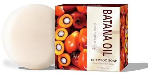 Vawolecy Batana Oil Shampoo Bar für das Haarwachstum, PH Balanced, Silikonfrei, Batana Oil Solid Bars zur Verdickung und Stärkung des Haares