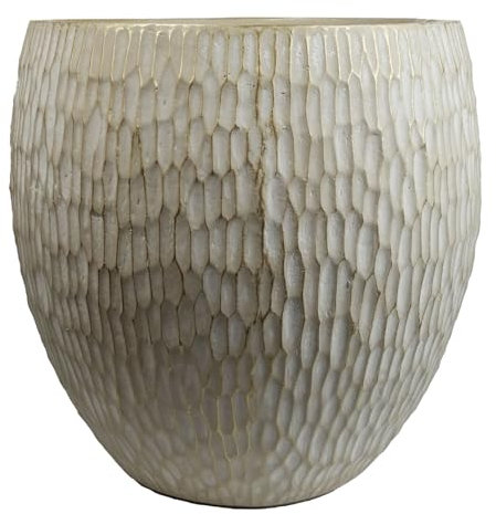 Leaf Large Plant Pots, 43cm Inoke Stone Planter